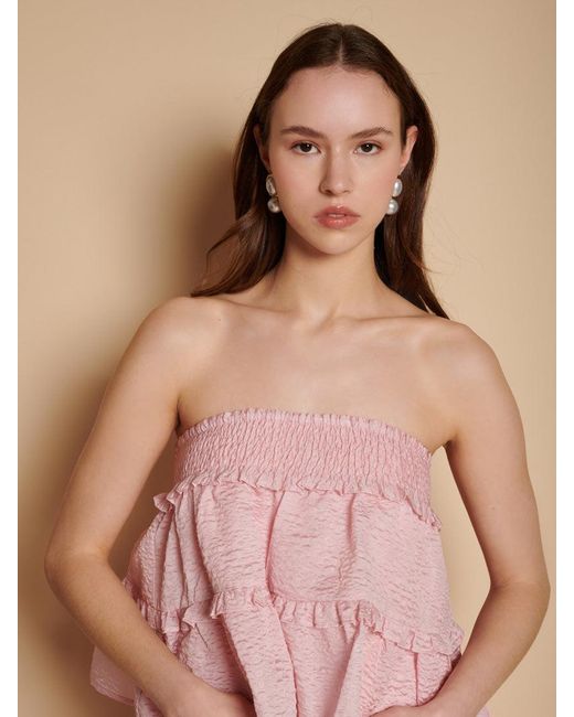 Sister Jane Pink Prim Organza Top