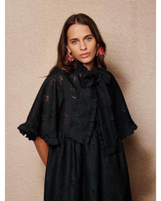 Sister Jane Black Solace Bow Midi Dress