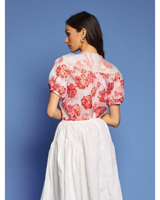 Sister Jane Blue Dream Willa Jacquard Blouse