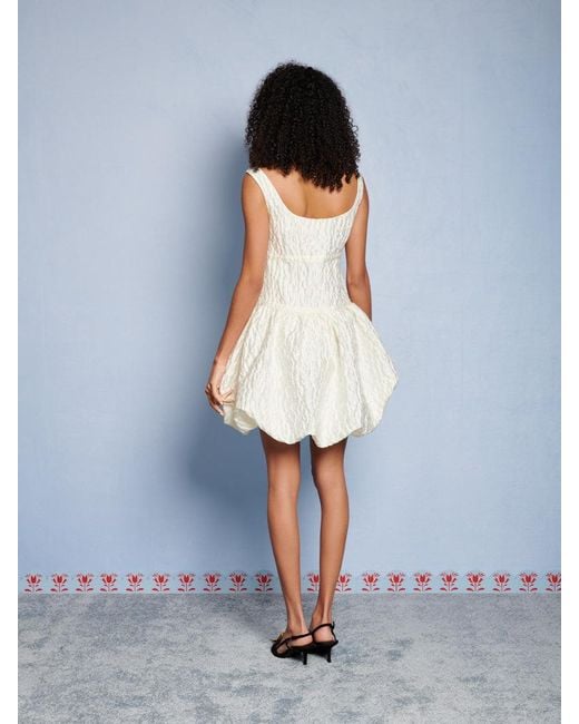 Sister Jane White Dream Vitsippa Jacquard Bubble Dress