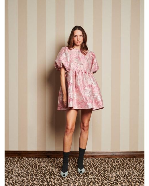 Sister Jane Pink Dream Jam Jar Jacquard Mini Dress