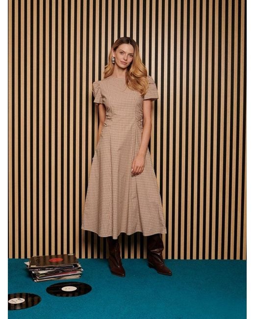Sister Jane Brown Ghospell Rita Check Midi Dress