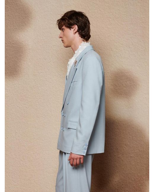 Sister Jane Blue Evander Double Breasted Blazer
