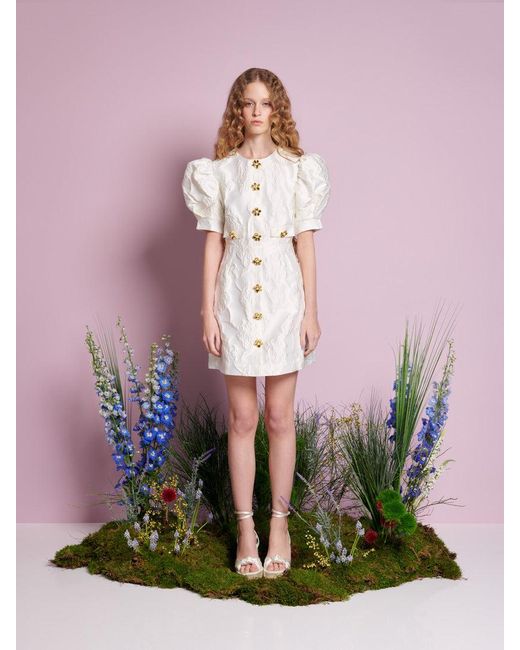 Sister Jane Anemone Jacquard Mini Dress in Pink | Lyst