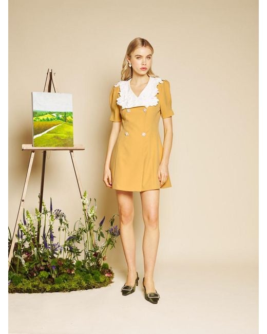 Sister Jane Natural Jewel Canvas Mini Dress
