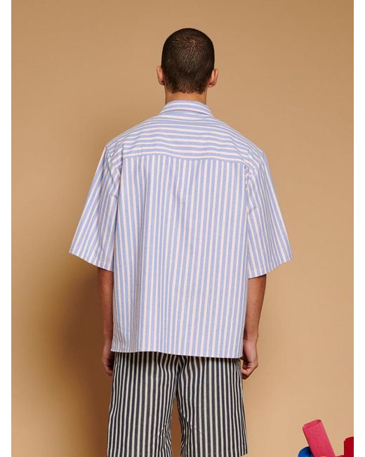 Sister Jane Blue Verano Boxy Striped Shirt