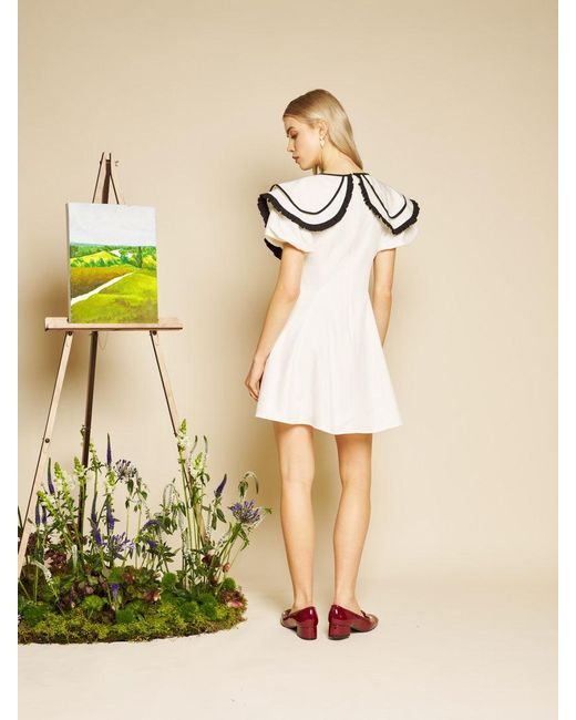 Sister Jane Natural Daffodil Collar Mini Dress