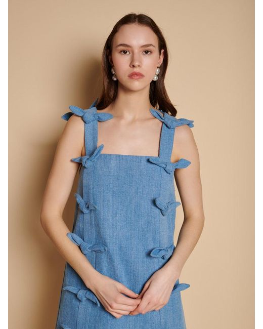 Sister Jane Blue Larsson Bow Mini Dress