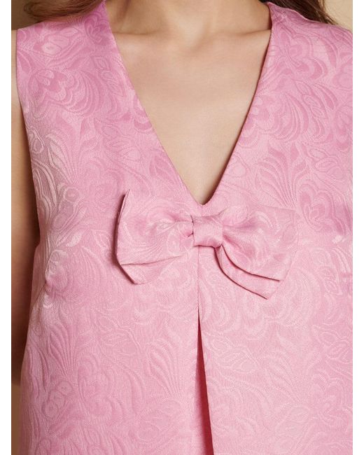 Sister Jane Pink Vera Jacquard Mini Dress