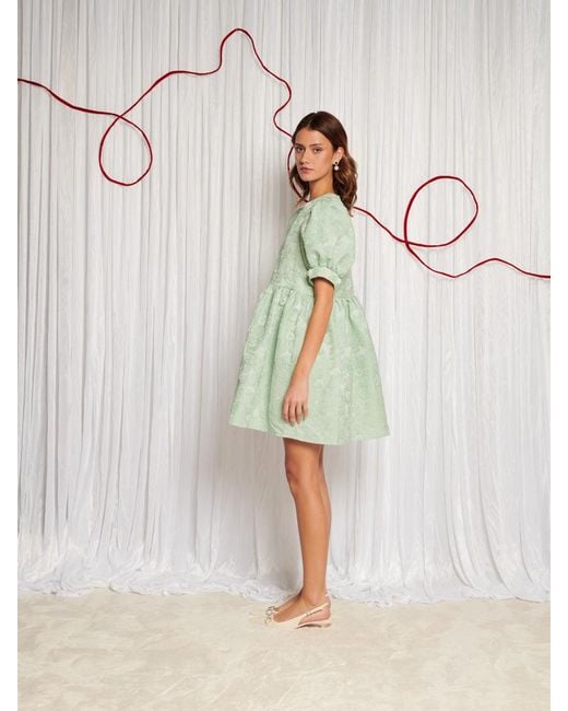 Sister Jane Green Dream Plume Jacquard Mini Dress