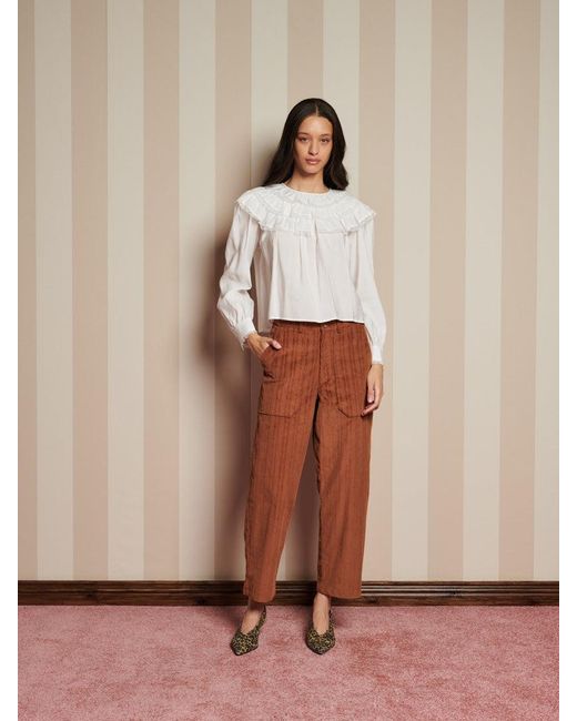 Sister Jane White Chamber Ruffle Top