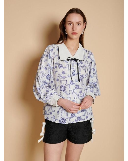 Sister Jane Multicolor Dala Print Blouse