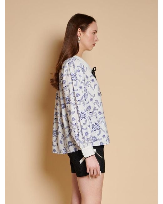 Sister Jane Multicolor Dala Print Blouse