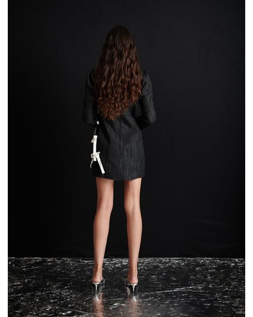 Sister Jane Black Ghospell Dulcie Wrap Mini Dress