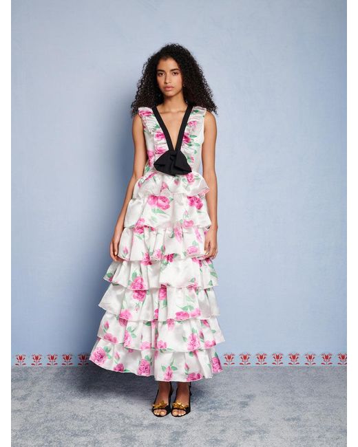 Sister Jane White Dream Pernilla Floral Ruffle Maxi Dress