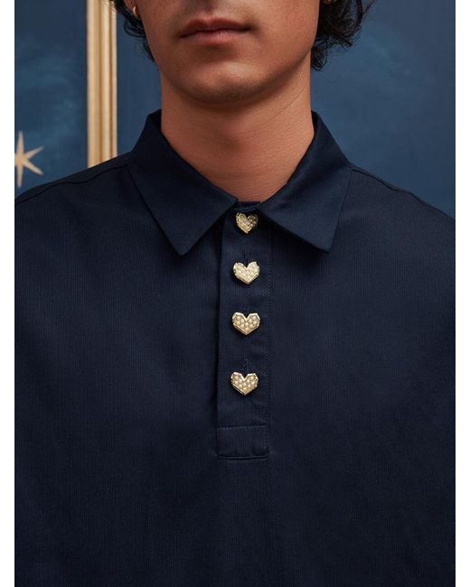 Sister Jane Blue Waltz Polo Shirt