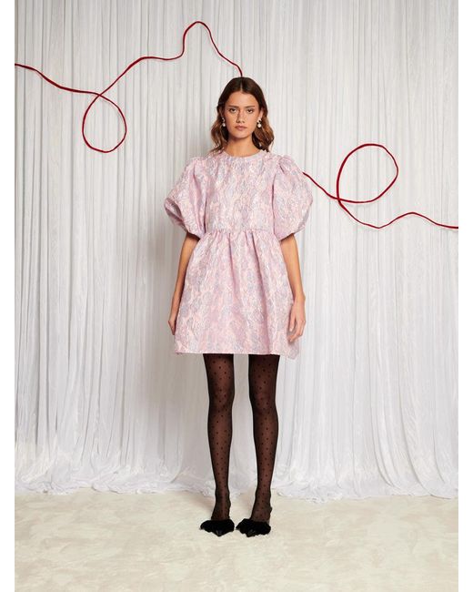 Sister Jane Pink Dream Brambling Jacquard Mini Dress