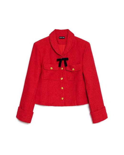 Sister Jane Red Poise Boucle Jacket