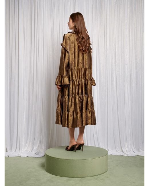 Sister Jane Multicolor Helen Bib Jacquard Midi Dress
