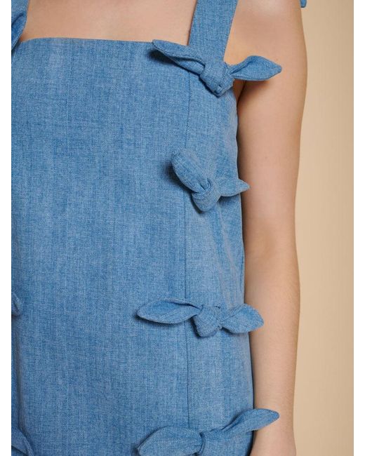 Sister Jane Blue Larsson Bow Mini Dress