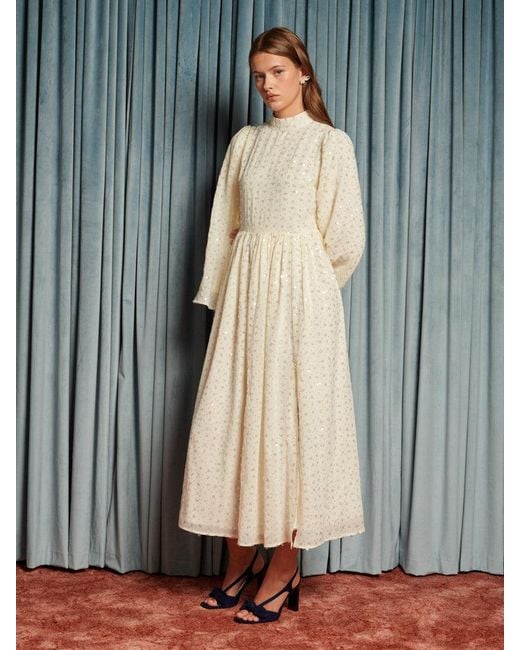 Sister Jane Gray Reel Embellished Maxi Dress