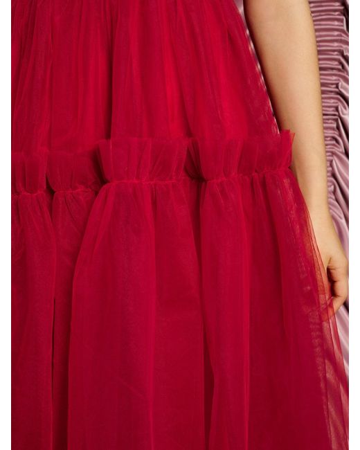 Sister Jane Red Dream Rouge Tulle Midi Dress