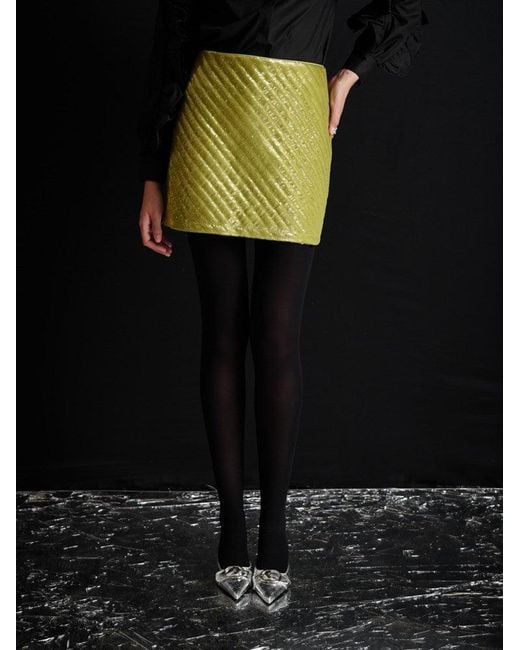 Sister Jane Black Ghospell Xyla Padded Sequin Mini Skirt