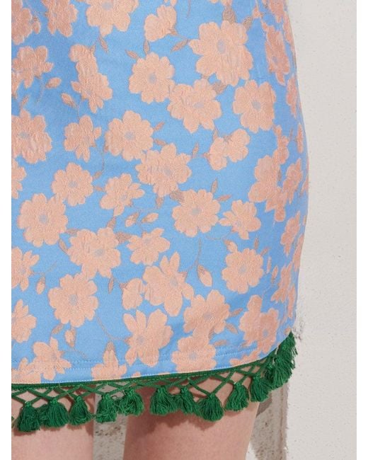 Sister Jane Blue Theros Jacquard Mini Dress