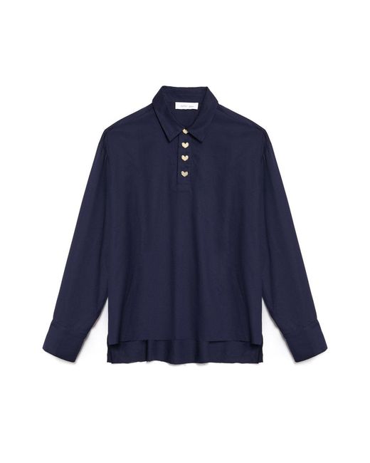 Sister Jane Blue Waltz Polo Shirt
