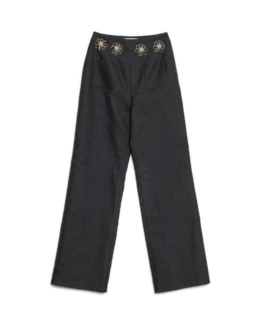 Sister Jane Black Dream Sol De Noche Beaded Trousers