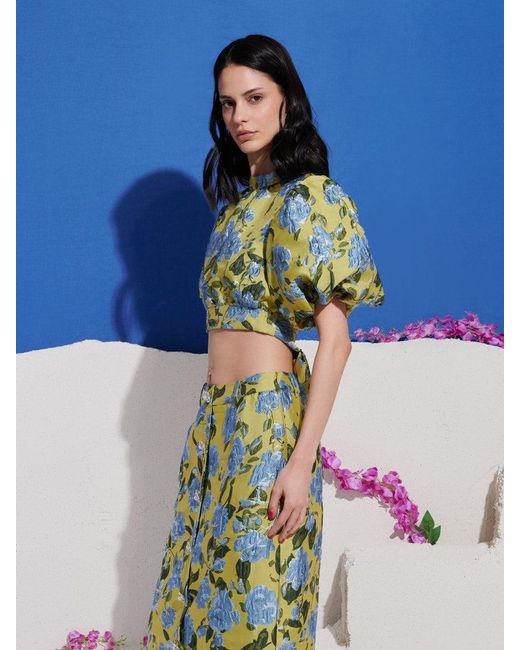 Sister Jane Blue Dream Seagrass Jacquard Top