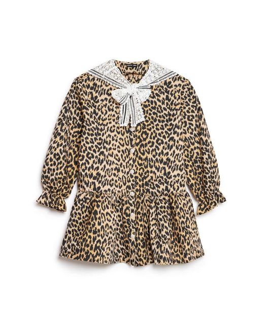 Sister Jane Blue Cleo Collar Tie Mini Dress