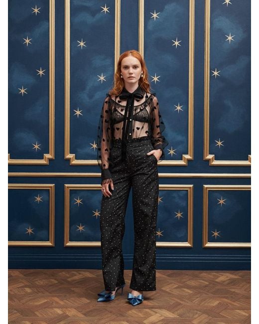 Sister Jane Blue Waltz Ruffle Trousers