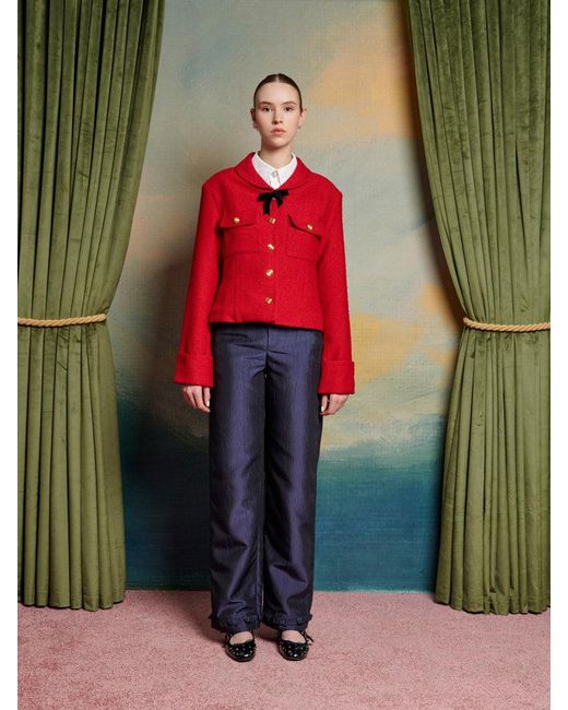 Sister Jane Red Poise Boucle Jacket