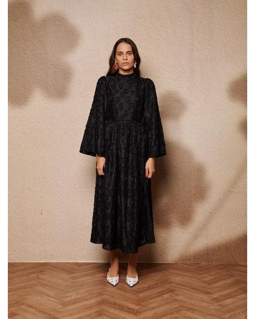 Sister Jane Soft Focus Midi Dress in Black | Lyst
