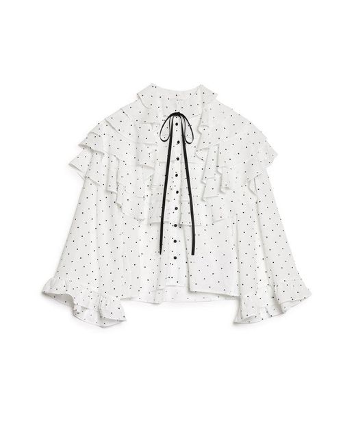Sister Jane Blue Dream Perle Ruffle Blouse