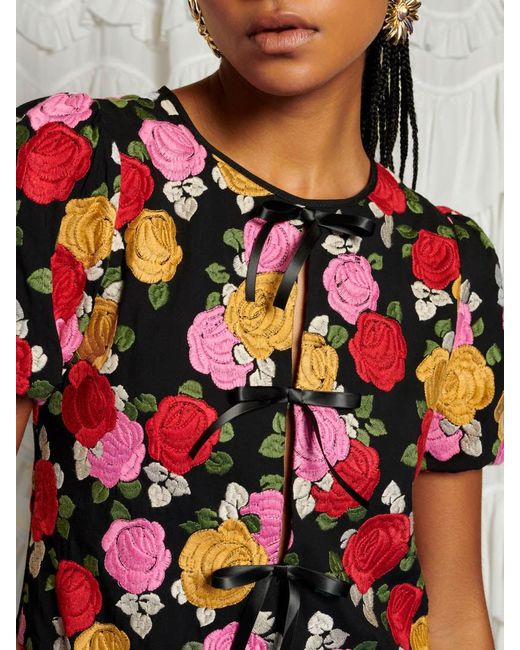 Sister Jane White Dream In Bloom Embroidery Midi Dress