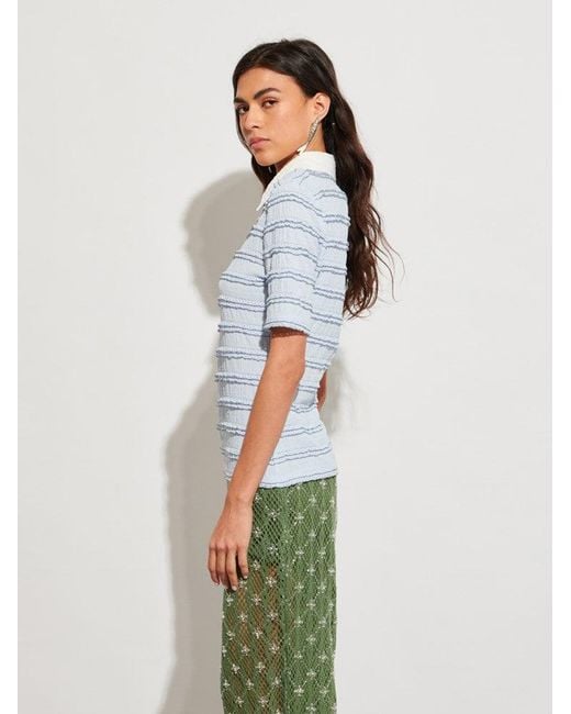 Sister Jane White Ghospell Noa Stretch Top