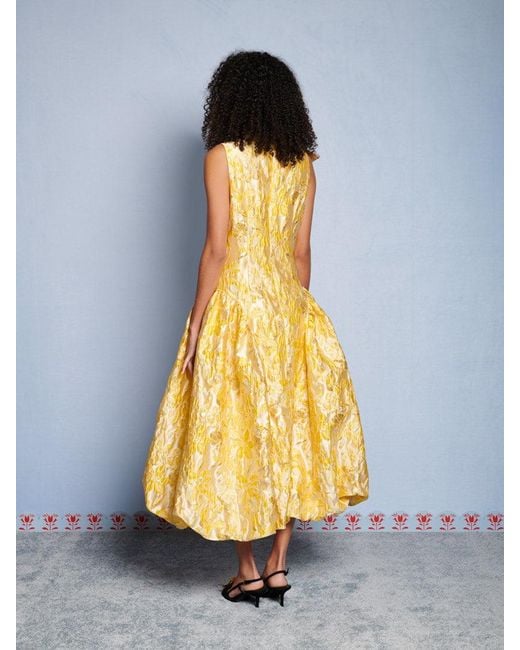Sister Jane Multicolor Dream Ochre Jacquard Midi Dress