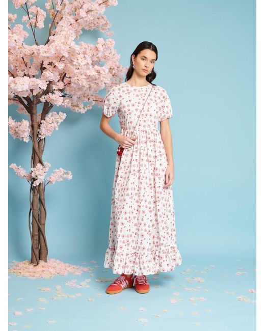 Sister Jane Blue Doodle Bloom Midi Dress