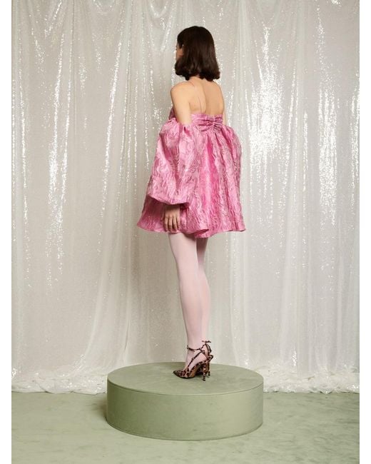 Sister Jane Pink Secret Ball Jacquard Mini Dress