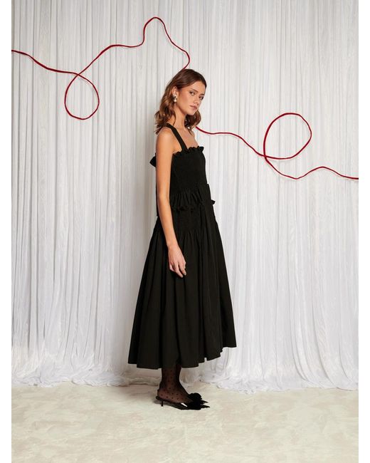 Sister Jane White Dream Heartstrings Cross Straps Midi Dress