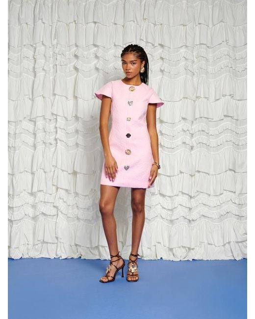 Sister Jane Dream Dorada Jacquard Mini Dress in Pink | Lyst UK