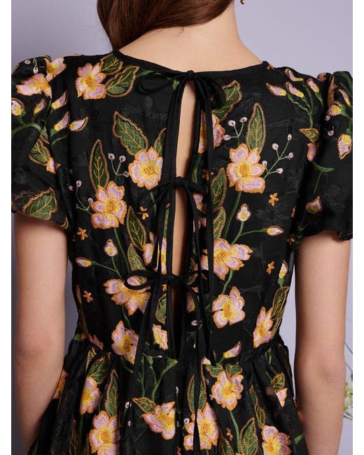 Sister Jane Multicolor Dream Wood Lily Embroidered Maxi Dress