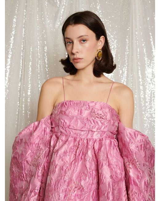 Sister Jane Pink Secret Ball Jacquard Mini Dress
