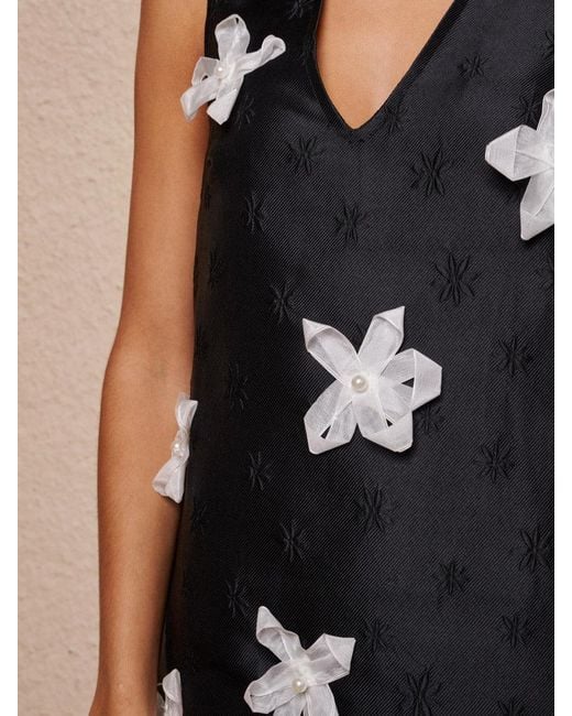 Sister Jane Glow Flora Mini Dress in Black | Lyst