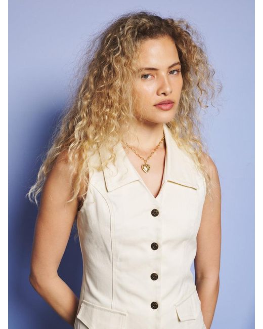 Sister Jane White Bay Denim Mini Dress
