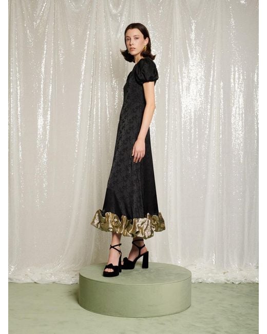 Sister Jane Multicolor Gilded Ruffle Midi Dress