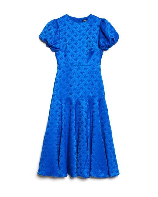 sister jane Oriel Midi ワンピース　オケージョン Sister Jane Oriel Jacquard Midi Dress in Blue | Lyst