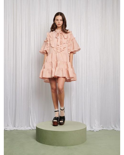 jacqueline pink bow mini dress Jacqueline Pink Bow Mini Dress – FancyAdd